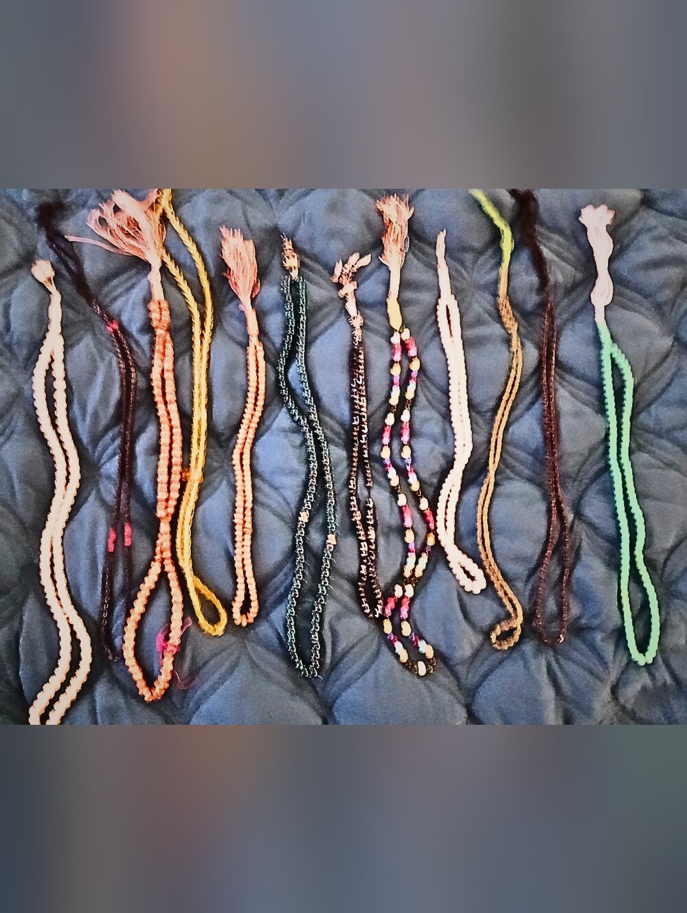 Assorted Mixed Lot of Beaded Necklaces  Fully Drilled Beads - Jewelry Making Kit